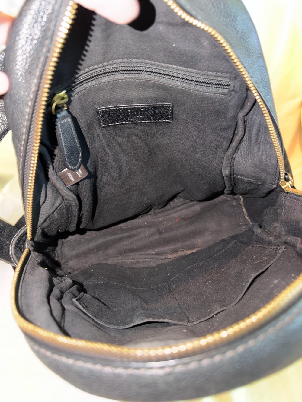 Frye Black Pebbled Leather Mini Backpack - Picture 6 of 11